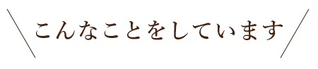 こんなことをしています